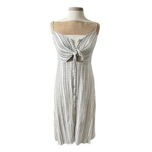 ILLA ILLA stripped tie bust midi dress M